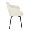 Lumisource Boyne Chair in Black Metal and Cream Noise Fabric CH-BOYNE BKCR